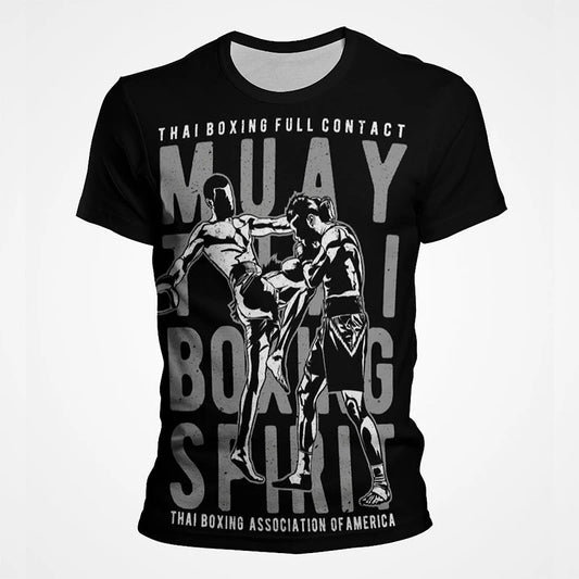 Muay Thai Gym Graphic T Shirt For Men Women Kids 3D Thai Boxing Sports Tee Shirts Streetwear Short Sleeves Quick Dry Top