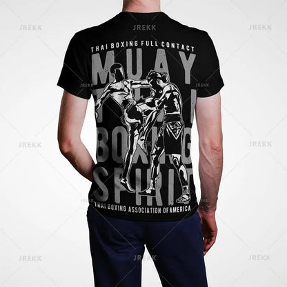 Muay Thai Gym Graphic T Shirt For Men Women Kids 3D Thai Boxing Sports Tee Shirts Streetwear Short Sleeves Quick Dry Top - The Clothing Company Sydney