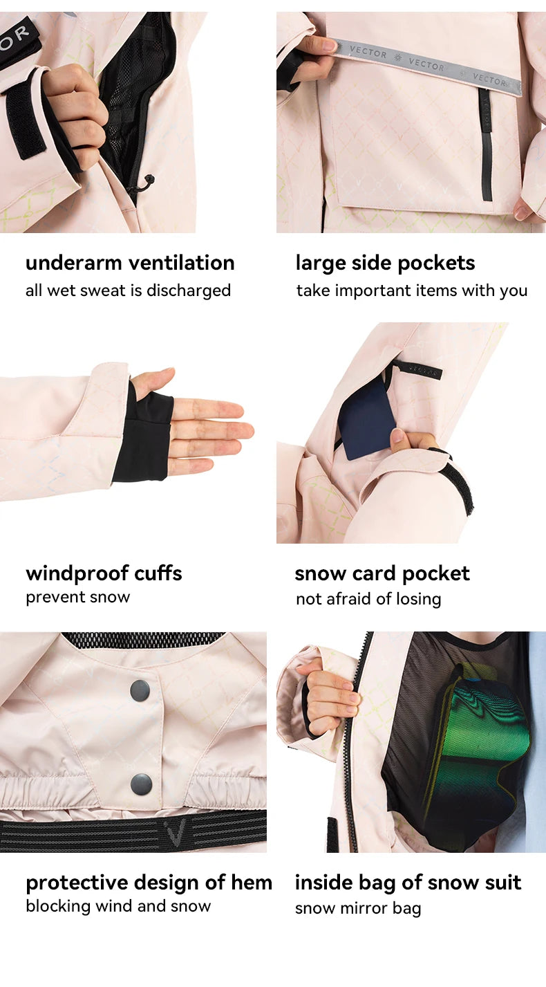 Men Women Ski Jacket Winter Warm Windproof Waterproof Ski Suit Outdoor Sports Snowboard - The Clothing Company Sydney