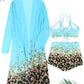 3 Pieces High Waist Bikini Printed Swimsuit Swimwear Beachwear