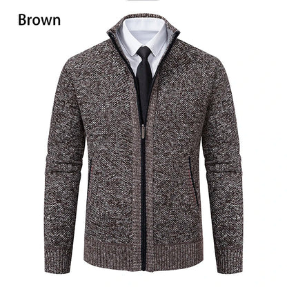 Men's Casual Stand Collar Sweater Zipper Cardigan The Clothing Company Sydney