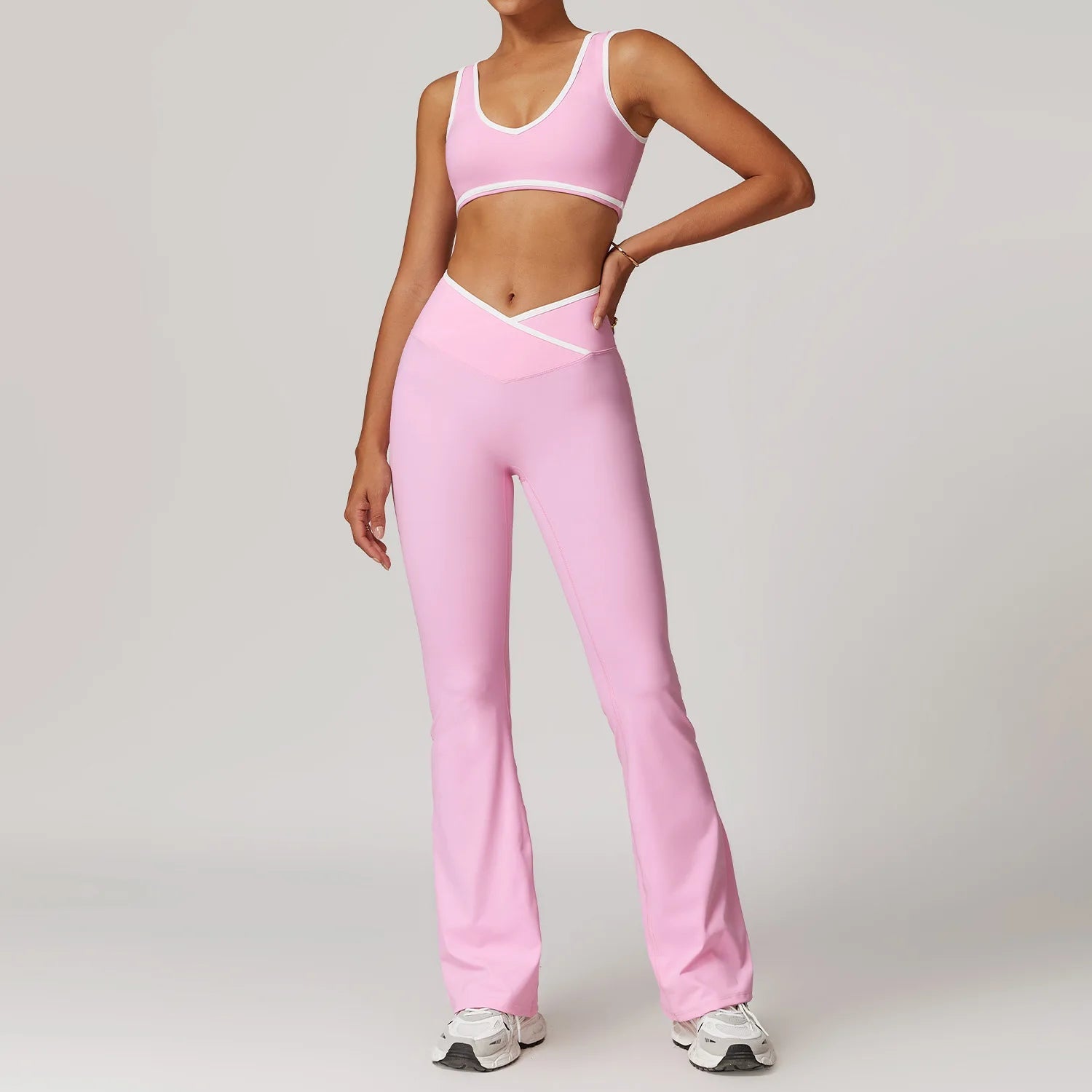 2 Piece Yoga Set Women's Workout Outfits Fitness Sportswear Gym Tracksuit High Waist Leggings Sports Bra Athletic Wear The Clothing Company Sydney