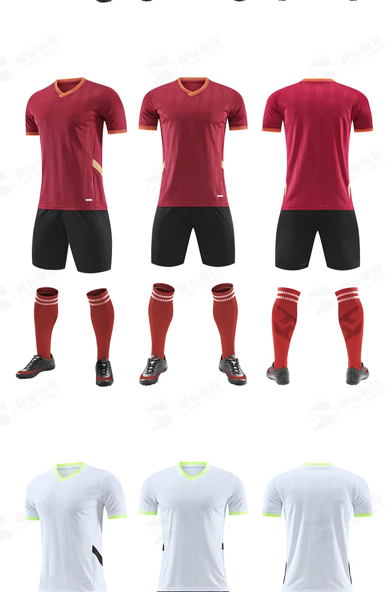 Adult Kids Customised Football Jerseys Soccer Uniform Mem Women Team Training Quick-Drying Sportswear  Futsal Tracksuit Outfit