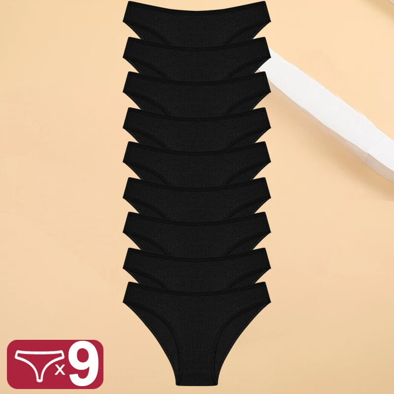 9 Pack Cotton Panties Women Underwear Striped Panty Female Soft Lingerie Briefs Underpant Intimates Set The Clothing Company Sydney