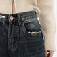 Women's Streetwear Retro High Waist Jeans Loose Wide Leg Denim Trousers Y2K Baggy Pants