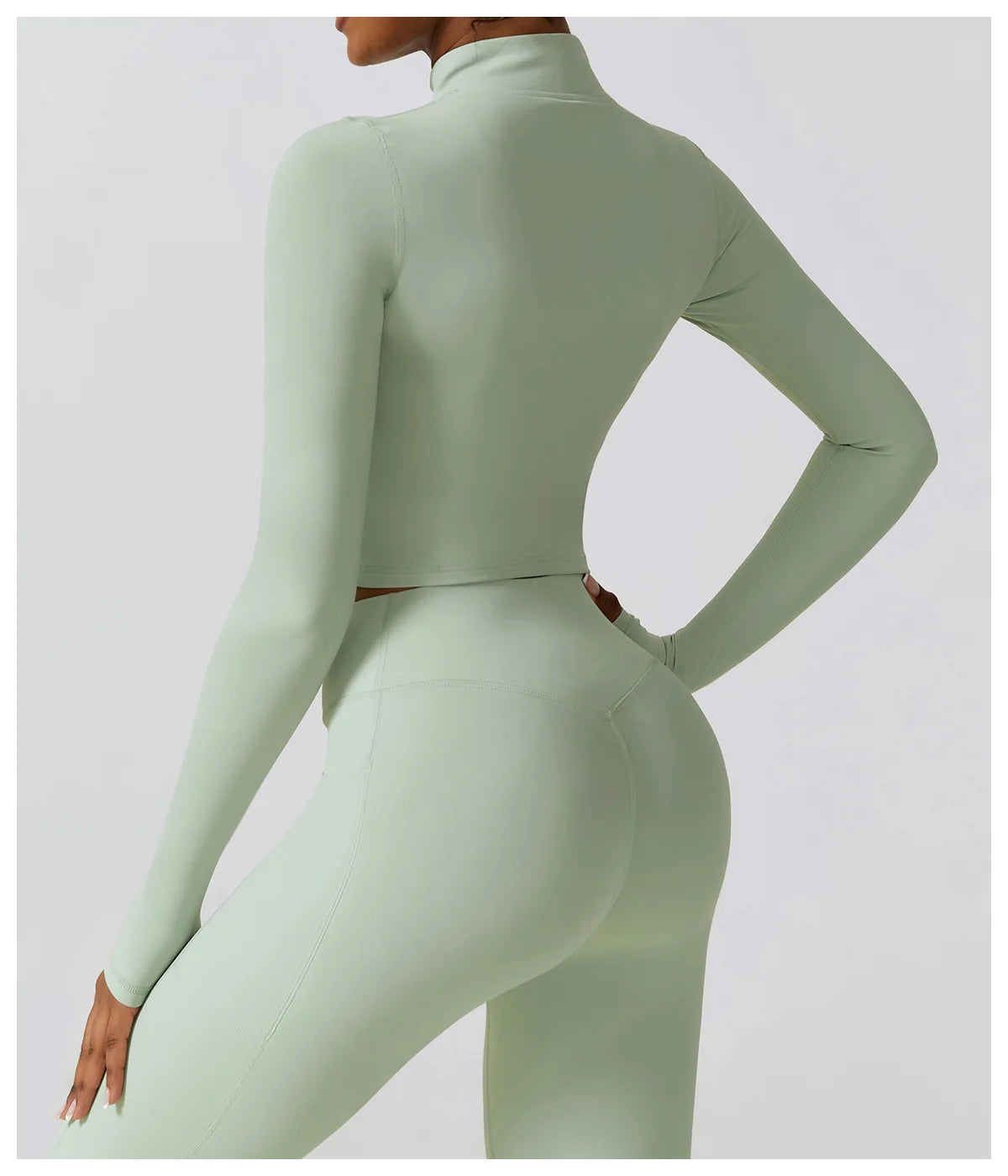 Women's High Elastic Crop Top Spandex Long Sleeve Yoga Shirts Sportswear Yoga Jacket Workout Gym Clothing Sports Clothes The Clothing Company Sydney