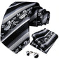 Designer Striped Silk Classic Ties For Men Wedding Accessories Gift For Men Neck Tie Set Pocket Square Cufflinks Set - The Clothing Company Sydney