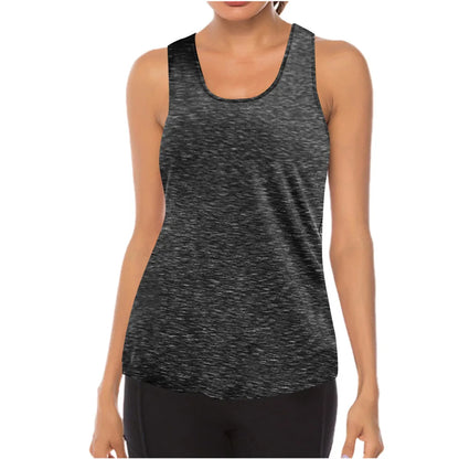 Women's Yoga Tops Loose Thin Sports Vest Breathable Sleeveless T-shirt Gym Fitness Running Shirts Tank Tops - The Clothing Company Sydney