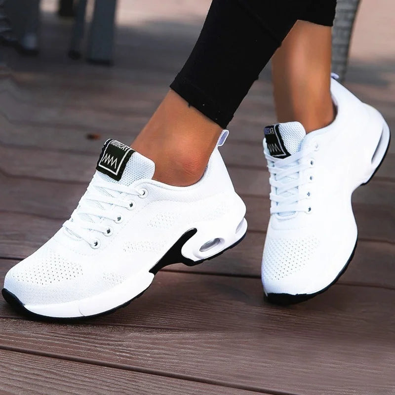 Women's Vulcanized Shoes Platform Casual Sneakers Shoes Flats Mesh Breathable Running Summer Sports Tennis Shoes - The Clothing Company Sydney