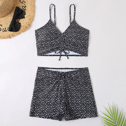 2 Piece High Waist Bikini Swimsuit Women Push Up Bikini Floral Swimsuit Print Swimwear Swim Trunks Bathing Suit - The Clothing Company Sydney
