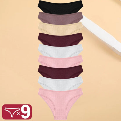 9 Pack Cotton Panties Women Underwear Striped Panty Female Soft Lingerie Briefs Underpant Intimates Set The Clothing Company Sydney