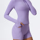 2 Piece Sports Suit Women Half Zipper Long Sleeves Slim Yoga Set Flared Activewear Gym Workout Sportswear The Clothing Company Sydney