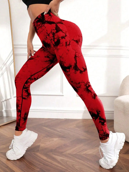 Tie Dye Yoga Pants Sport Leggings Women Seamless High Waist Push Up Tights Fitness Workout Gym Clothing The Clothing Company Sydney