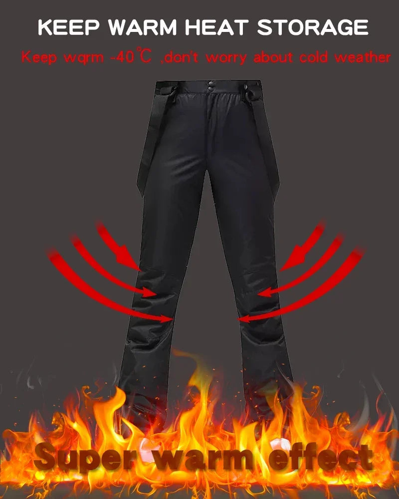 Women's Ski Suit Winter Waterproof Warm Hooded Windproof Raincoat Snow Pants Outdoor Snowboard Wear Set Skiing Overalls - The Clothing Company Sydney