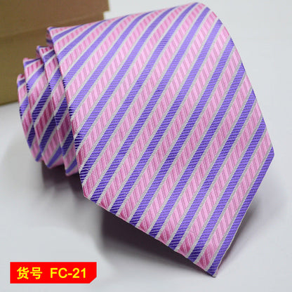 Men's Jacquard Ties – 7-8cm Floral & Solid Neckties The Clothing Company Sydney