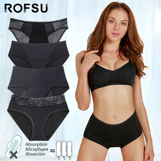 Menstrual Panties For Women Period Underwear 4 Layer Plus Size Heavy Flow Absorbency Leakproof Physiological Sanitary Lingerie - The Clothing Company Sydney