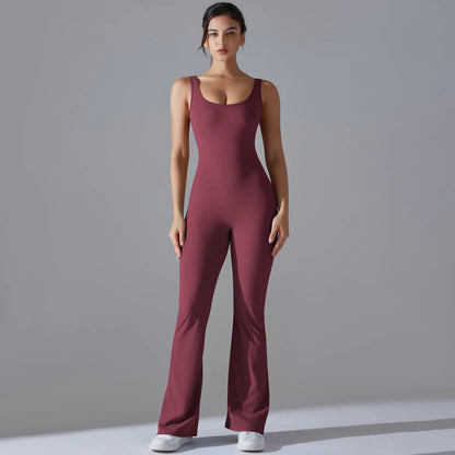 V Back Jumpsuit Gym Set Women Training Yoga Suit Sportswear Sports Fitness Rompers Stretch Workout Bodysuits The Clothing Company Sydney
