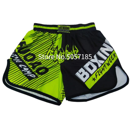 Thai Boxing Shorts Printed MMA Muay Thai Men's Shorts Kickboxing Pants Kids Women Martial Arts Grappling Fight Wear - The Clothing Company Sydney