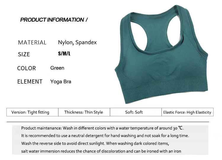 Tank Top Women's Gym Yoga Bra Padded Sports Bra Removable Workout Push Up Crop Top Fitness Bra Athletic Sportswear The Clothing Company Sydney