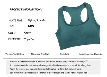 Tank Top Women's Gym Yoga Bra Padded Sports Bra Removable Workout Push Up Crop Top Fitness Bra Athletic Sportswear The Clothing Company Sydney