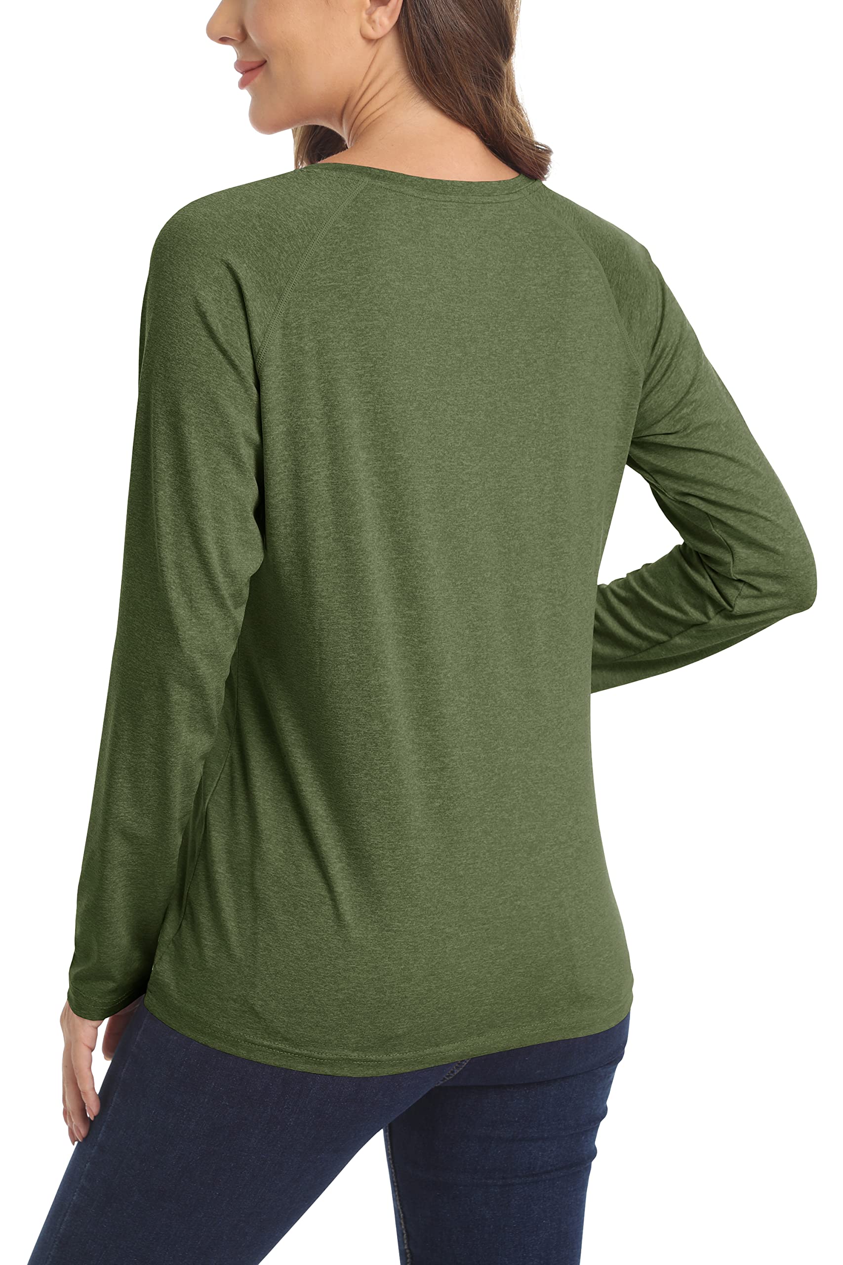 Sun Protection UPF 50+ Long Sleeve Shirts Womens Athletic Running T-shirts Quick Dry Sports Pullover Crew Neck Gym Tops The Clothing Company Sydney