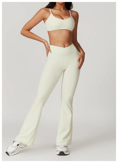 Women's Yoga Gym Activewear 2 Piece Set Sport Suit Workout Short Sleeve Crop Top High Waist Leggings Short Fitness Sports Wear - The Clothing Company Sydney