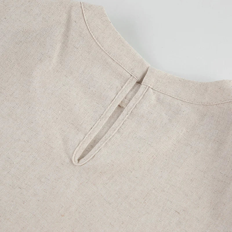 Spring Summer Holiday Linen Pant Set Crop Tops Solid Outfits 2 Two Piece Matching Outfit Set For Women - The Clothing Company Sydney