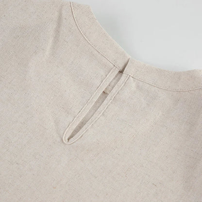 Spring Summer Holiday Linen Pant Set Crop Tops Solid Outfits 2 Two Piece Matching Outfit Set For Women - The Clothing Company Sydney
