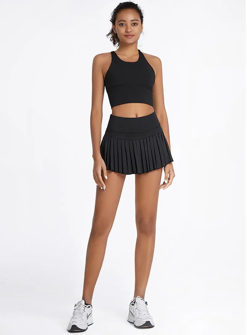 Cloud Hide Safe Tennis Skirts Gym Golf Running Pleated Pantskirt Women Sports Fitness Shorts Pocket High Waist Skort Skirt The Clothing Company Sydney