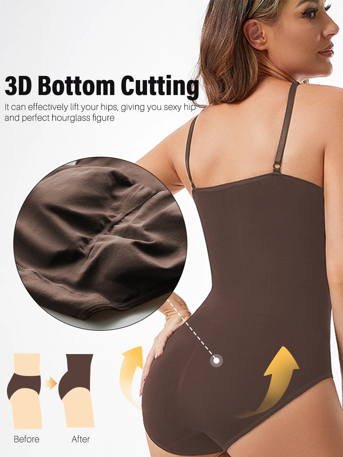 Women's Shapewear Seamless Full Body Shaper Smooth Out Bodysuit High Elastic Body Suits