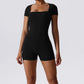 Summer Yoga Suit Women's Short One Piece Short Sleeve Gym Push Up Training Fitness Yoga Bodysuit Sportswear Outfit The Clothing Company Sydney