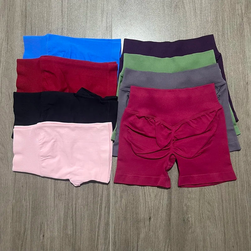Women's Impact Shorts 4.5'' Low Waist Seamless Yoga Shorts Scrunch Bum Gym Shorts Workout Biker Short Stretch Fitness Shorts The Clothing Company Sydney