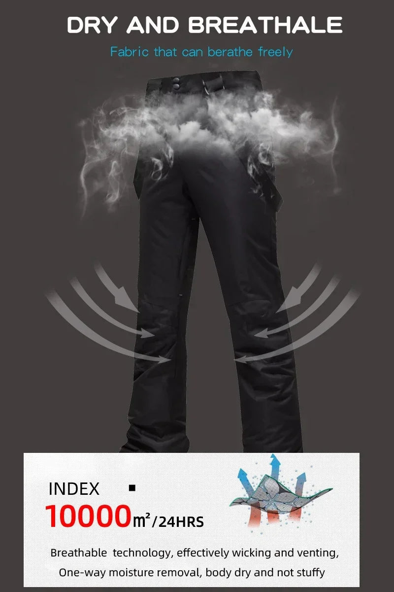 Women's Ski Suit Winter Waterproof Warm Hooded Windproof Raincoat Snow Pants Outdoor Snowboard Wear Set Skiing Overalls - The Clothing Company Sydney