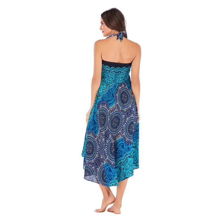 Women's Summer Long Boho Bottom Vintage Casual Loose Fashion y2k Maxi 2 in 1 Skirt Dress - The Clothing Company Sydney