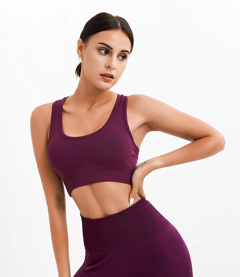 Tank Top Women's Gym Yoga Bra Padded Sports Bra Removable Workout Push Up Crop Top Fitness Bra Athletic Sportswear The Clothing Company Sydney