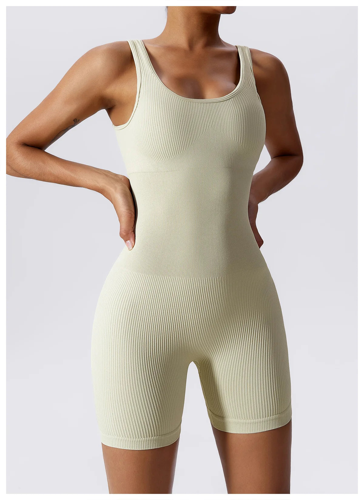 Women's Yoga Rompers One Piece Seamless Ribbed Jumpsuit Padded Sports Bra Romper Fashion Fitness Sportwear The Clothing Company Sydney