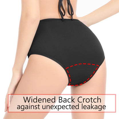 4-Layer Leak Proof Period Swimwear Bikini Bottoms Absorbent Beachwear Panties Plus Size Menstrual Swimsuit - The Clothing Company Sydney