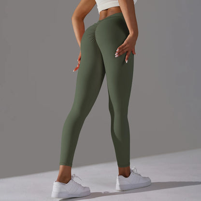 V Shape Waist Push Up Women's Fitness Yoga Pants Workout Tights Gym Leggings - The Clothing Company Sydney