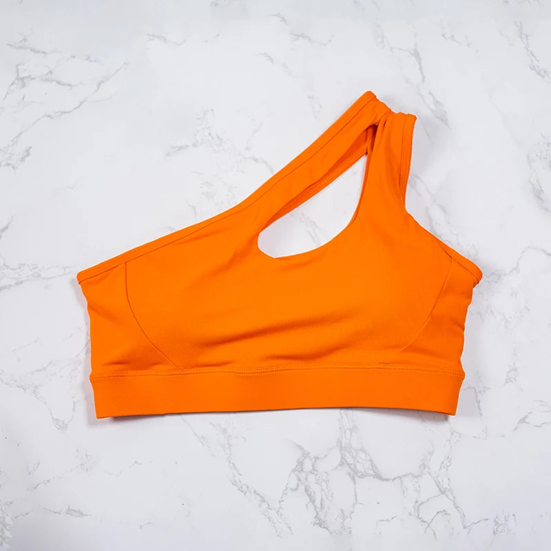 Womens One Shoulder Sports Bras Yoga Top Vest Yoga Gym Outdoor Sport Running Fitness Underwear The Clothing Company Sydney