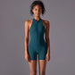 Hollow Backless Sport Jumpsuit Short Woman One Piece Gym Outfit Sleeveless Zipper Fitness Overalls Yoga Romper