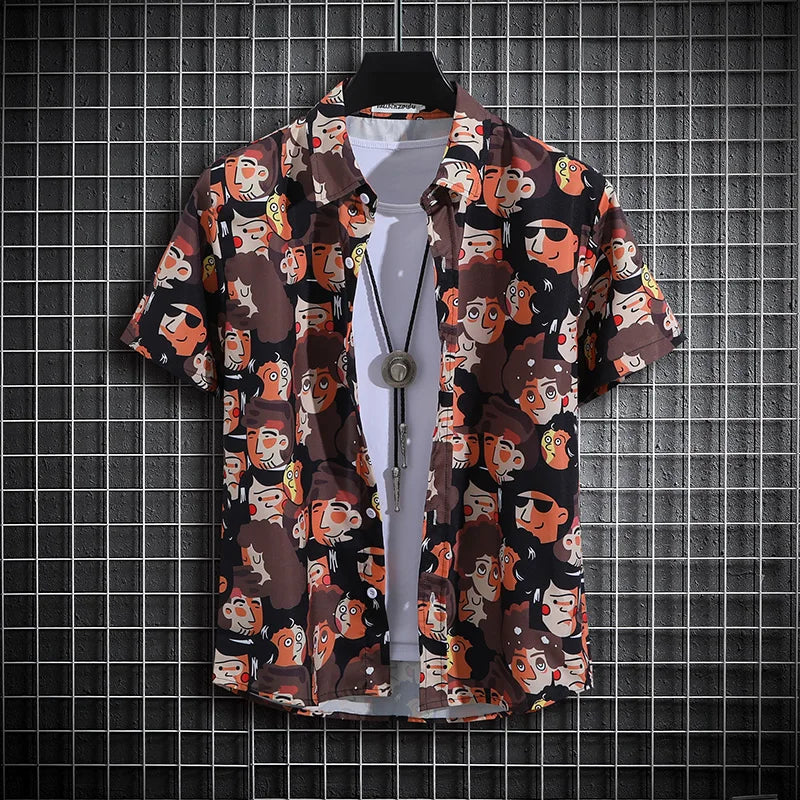 Men's Tropical Short Sleeve Printed Shirt  Unisex  Casual Tops - The Clothing Company Sydney