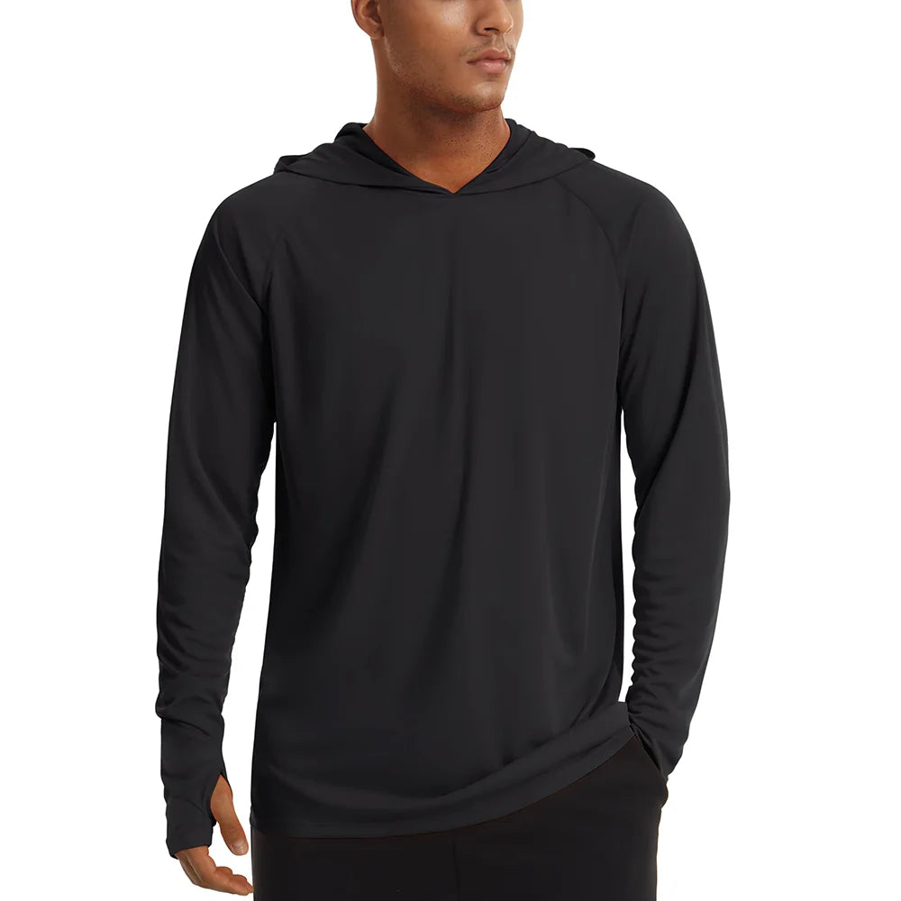 UPF 50+ Hooded T-Shirts Mens Sun Protection Long Sleeve Quick Dry T shirts Outdoor Sports Running Hoodies Pullover Tops The Clothing Company Sydney