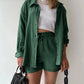 Summer Women's Suit Short Sets Outfits Suit Two Piece Button Up Matching Outfit Set - The Clothing Company Sydney