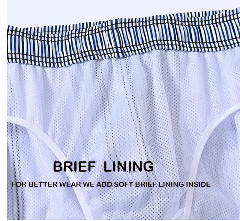 Summer Mens Shorts Polyester Gym Breathable Mesh Liner Elastic Waist Side Pocket Beach Board Shorts - The Clothing Company Sydney