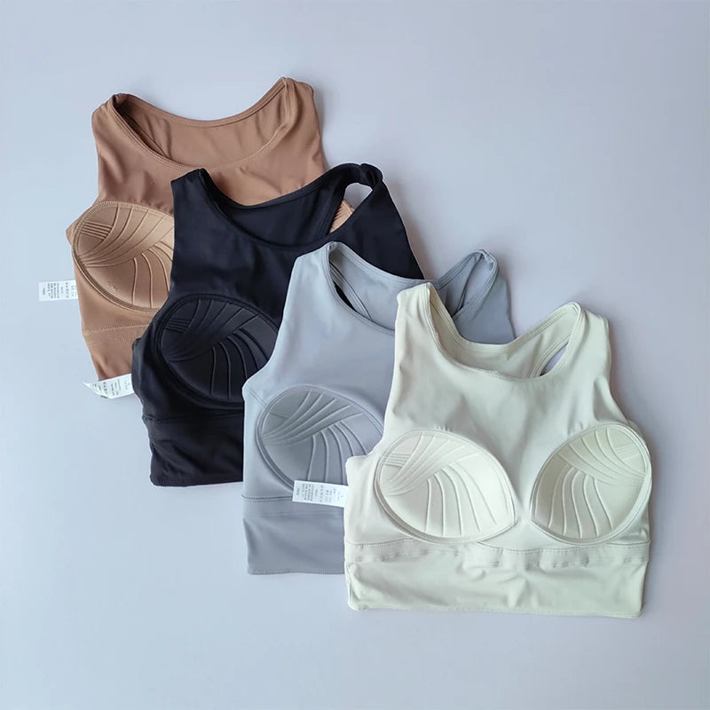 Shock proof Compact Sports Vest Running Breathable Full cup Yoga Vest Gym Clothing Summer Fitness Sports Bra The Clothing Company Sydney