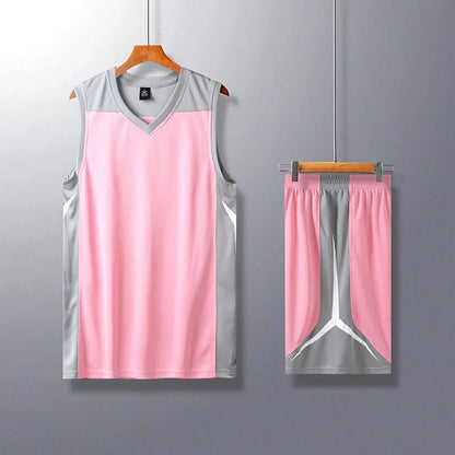 2 Piece Sportswear Basketball Jersey Shorts Set Blank custom Men Women Kids Basketball Uniforms - The Clothing Company Sydney