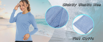 Sun Protection UPF 50+ Long Sleeve Shirts Womens Athletic Running T-shirts Quick Dry Sports Pullover Crew Neck Gym Tops The Clothing Company Sydney