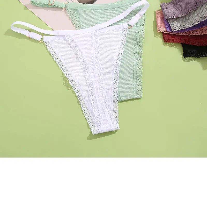 5 Pack G-string Panties Cotton Women's Underwear  Adjustable Waist Pantys Bikini Thongs Lingerie The Clothing Company Sydney