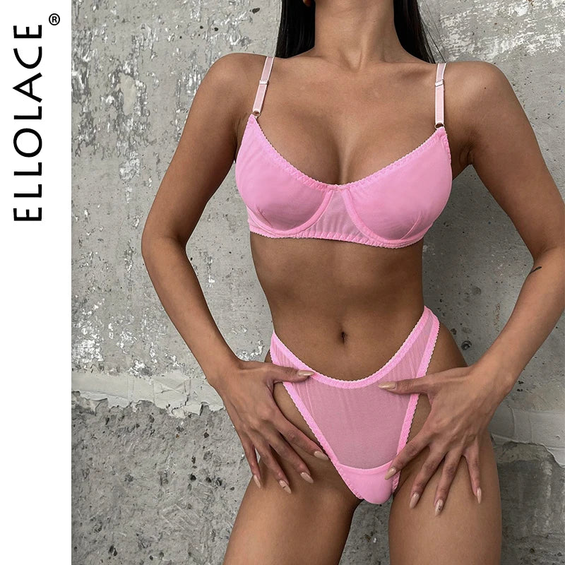2 Piece Lingerie Seamless Underwear Set Women 2 Piece Bra Push Up Lace Intimate Outfits Sets - The Clothing Company Sydney