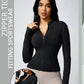 Women's Zipper Turtleneck Sports Long-Sleeve Sports Top, Gym Wear Ladies' Sportswear for Indoor Outdoor Jacket The Clothing Company Sydney
